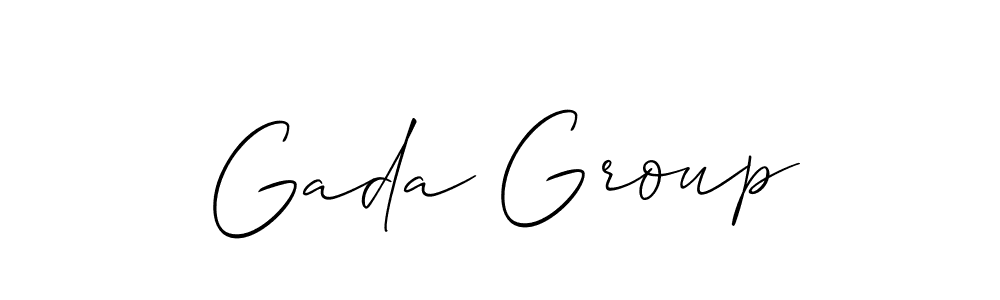 How to make Gada Group signature? Allison_Script is a professional autograph style. Create handwritten signature for Gada Group name. Gada Group signature style 2 images and pictures png