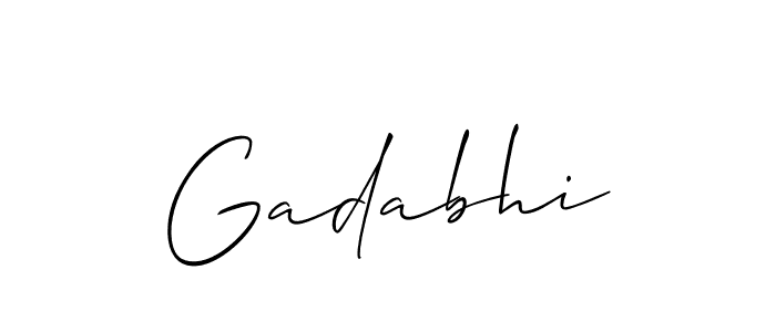 How to make Gadabhi signature? Allison_Script is a professional autograph style. Create handwritten signature for Gadabhi name. Gadabhi signature style 2 images and pictures png