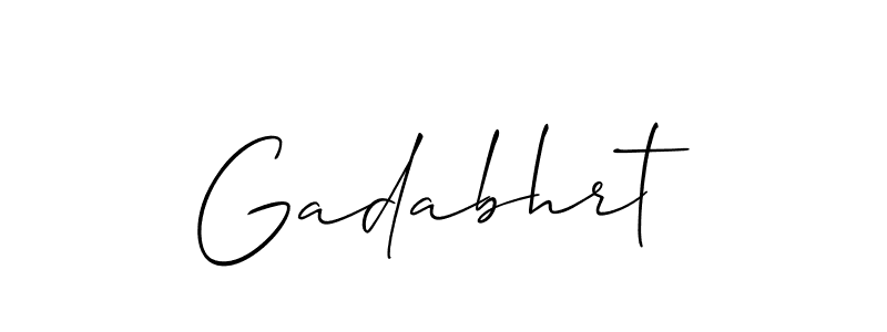How to make Gadabhrt name signature. Use Allison_Script style for creating short signs online. This is the latest handwritten sign. Gadabhrt signature style 2 images and pictures png