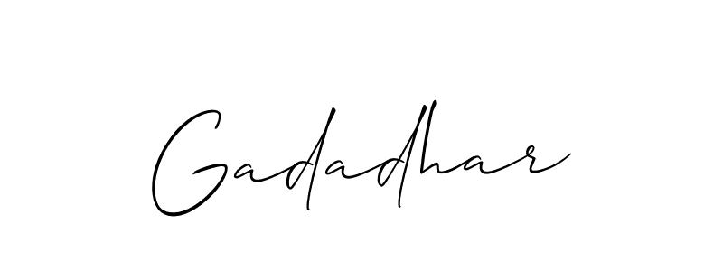 How to Draw Gadadhar signature style? Allison_Script is a latest design signature styles for name Gadadhar. Gadadhar signature style 2 images and pictures png