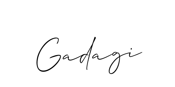 Design your own signature with our free online signature maker. With this signature software, you can create a handwritten (Allison_Script) signature for name Gadagi. Gadagi signature style 2 images and pictures png