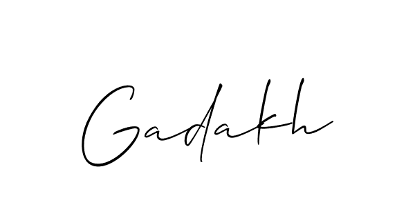 How to make Gadakh signature? Allison_Script is a professional autograph style. Create handwritten signature for Gadakh name. Gadakh signature style 2 images and pictures png