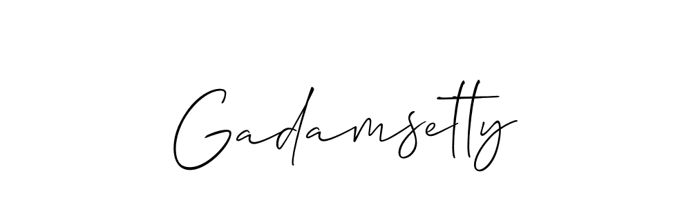 You can use this online signature creator to create a handwritten signature for the name Gadamsetty. This is the best online autograph maker. Gadamsetty signature style 2 images and pictures png