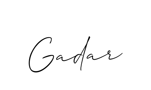 How to make Gadar signature? Allison_Script is a professional autograph style. Create handwritten signature for Gadar name. Gadar signature style 2 images and pictures png