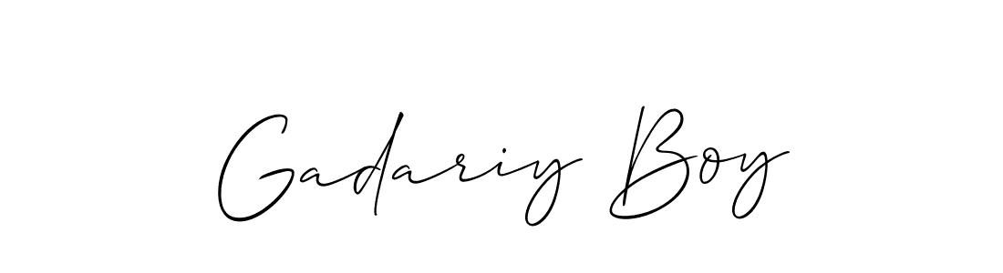 Create a beautiful signature design for name Gadariy Boy. With this signature (Allison_Script) fonts, you can make a handwritten signature for free. Gadariy Boy signature style 2 images and pictures png