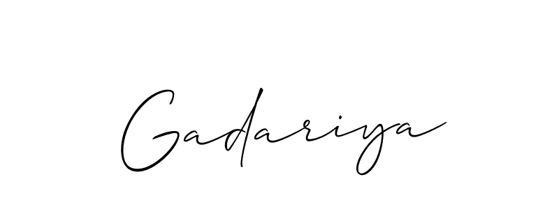 How to make Gadariya signature? Allison_Script is a professional autograph style. Create handwritten signature for Gadariya name. Gadariya signature style 2 images and pictures png