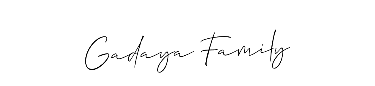 Also we have Gadaya Family name is the best signature style. Create professional handwritten signature collection using Allison_Script autograph style. Gadaya Family signature style 2 images and pictures png