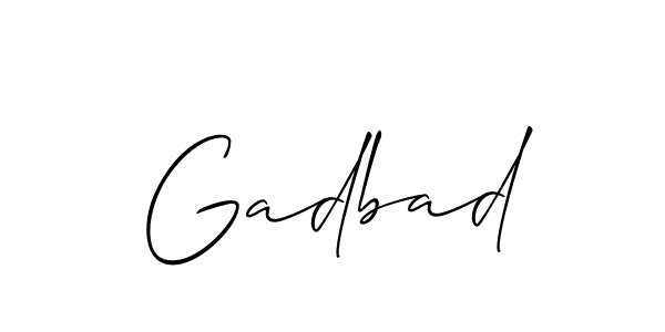 How to make Gadbad signature? Allison_Script is a professional autograph style. Create handwritten signature for Gadbad name. Gadbad signature style 2 images and pictures png