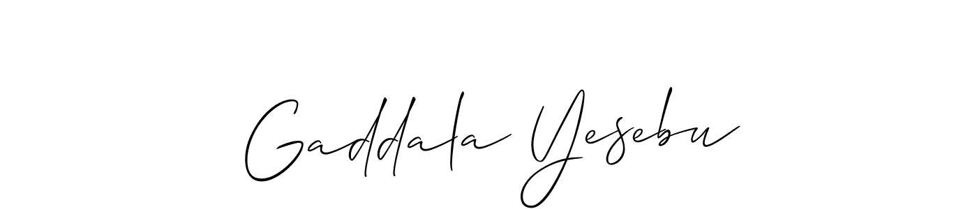 Also we have Gaddala Yesebu name is the best signature style. Create professional handwritten signature collection using Allison_Script autograph style. Gaddala Yesebu signature style 2 images and pictures png