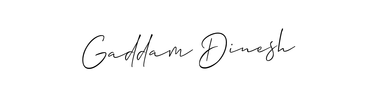 The best way (Allison_Script) to make a short signature is to pick only two or three words in your name. The name Gaddam Dinesh include a total of six letters. For converting this name. Gaddam Dinesh signature style 2 images and pictures png