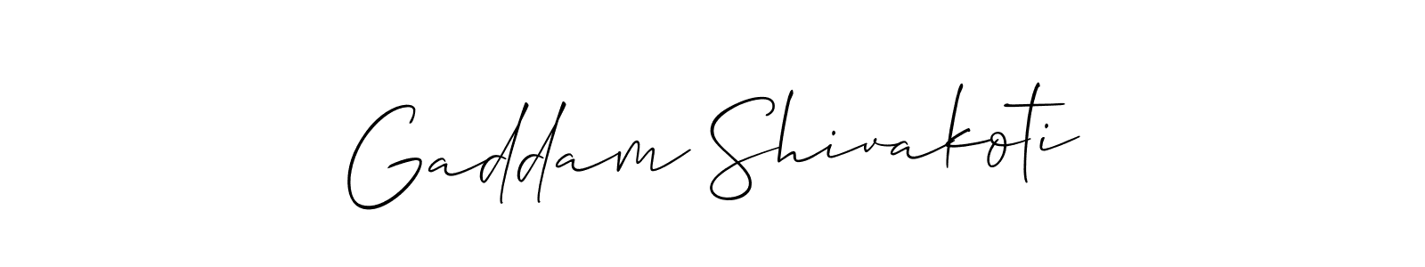 Use a signature maker to create a handwritten signature online. With this signature software, you can design (Allison_Script) your own signature for name Gaddam Shivakoti. Gaddam Shivakoti signature style 2 images and pictures png