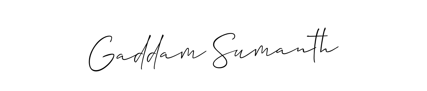 Once you've used our free online signature maker to create your best signature Allison_Script style, it's time to enjoy all of the benefits that Gaddam Sumanth name signing documents. Gaddam Sumanth signature style 2 images and pictures png