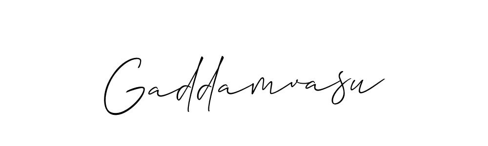 How to make Gaddamvasu signature? Allison_Script is a professional autograph style. Create handwritten signature for Gaddamvasu name. Gaddamvasu signature style 2 images and pictures png