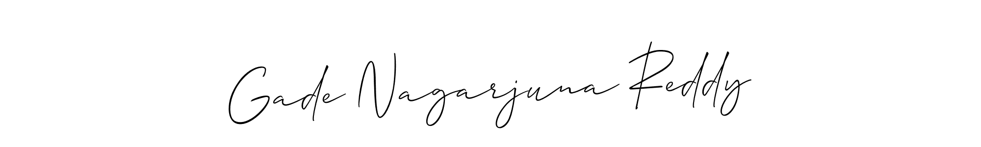 How to make Gade Nagarjuna Reddy name signature. Use Allison_Script style for creating short signs online. This is the latest handwritten sign. Gade Nagarjuna Reddy signature style 2 images and pictures png