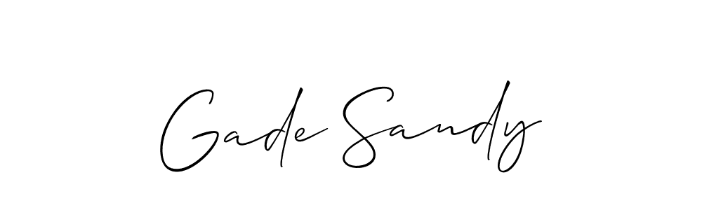 Similarly Allison_Script is the best handwritten signature design. Signature creator online .You can use it as an online autograph creator for name Gade Sandy. Gade Sandy signature style 2 images and pictures png