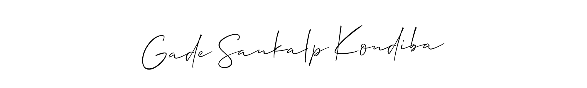 How to make Gade Sankalp Kondiba signature? Allison_Script is a professional autograph style. Create handwritten signature for Gade Sankalp Kondiba name. Gade Sankalp Kondiba signature style 2 images and pictures png