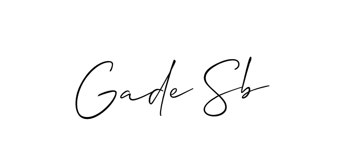 How to make Gade Sb name signature. Use Allison_Script style for creating short signs online. This is the latest handwritten sign. Gade Sb signature style 2 images and pictures png