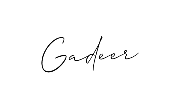 How to make Gadeer name signature. Use Allison_Script style for creating short signs online. This is the latest handwritten sign. Gadeer signature style 2 images and pictures png