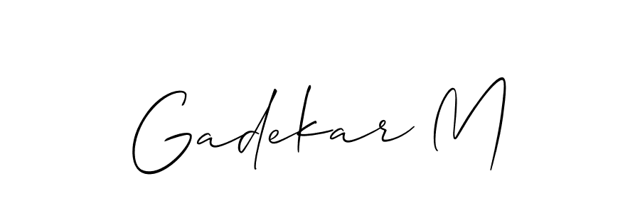 You can use this online signature creator to create a handwritten signature for the name Gadekar M. This is the best online autograph maker. Gadekar M signature style 2 images and pictures png