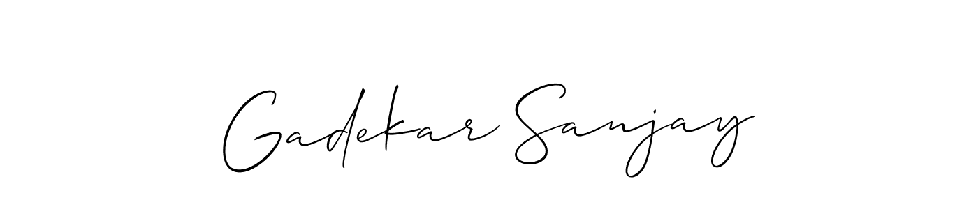 How to make Gadekar Sanjay name signature. Use Allison_Script style for creating short signs online. This is the latest handwritten sign. Gadekar Sanjay signature style 2 images and pictures png