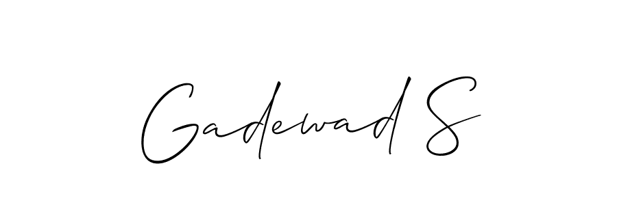 Make a beautiful signature design for name Gadewad S. With this signature (Allison_Script) style, you can create a handwritten signature for free. Gadewad S signature style 2 images and pictures png