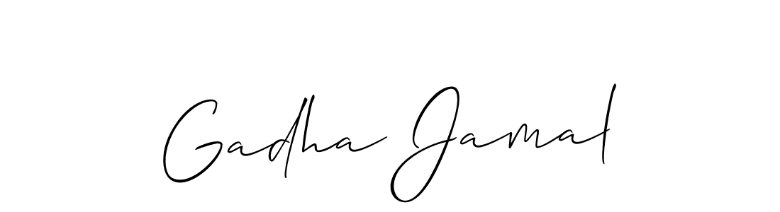How to make Gadha Jamal signature? Allison_Script is a professional autograph style. Create handwritten signature for Gadha Jamal name. Gadha Jamal signature style 2 images and pictures png