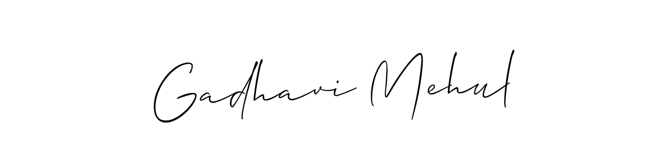 Make a beautiful signature design for name Gadhavi Mehul. With this signature (Allison_Script) style, you can create a handwritten signature for free. Gadhavi Mehul signature style 2 images and pictures png