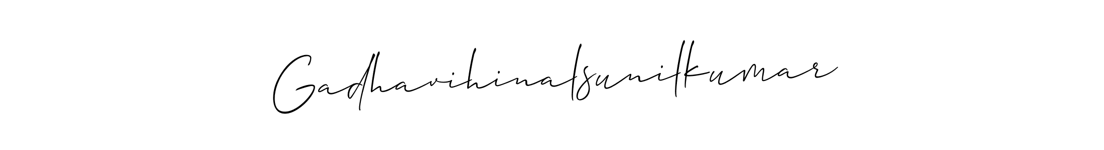 Create a beautiful signature design for name Gadhavihinalsunilkumar. With this signature (Allison_Script) fonts, you can make a handwritten signature for free. Gadhavihinalsunilkumar signature style 2 images and pictures png