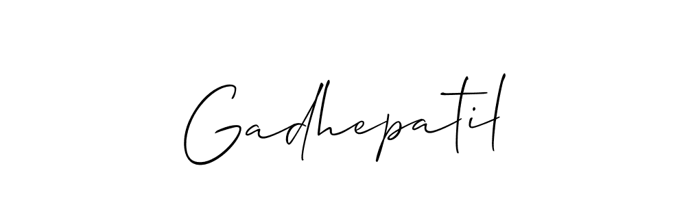 Gadhepatil stylish signature style. Best Handwritten Sign (Allison_Script) for my name. Handwritten Signature Collection Ideas for my name Gadhepatil. Gadhepatil signature style 2 images and pictures png