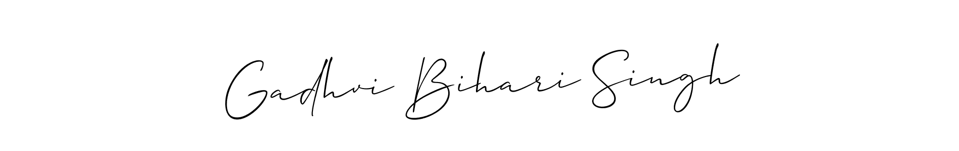 It looks lik you need a new signature style for name Gadhvi Bihari Singh. Design unique handwritten (Allison_Script) signature with our free signature maker in just a few clicks. Gadhvi Bihari Singh signature style 2 images and pictures png