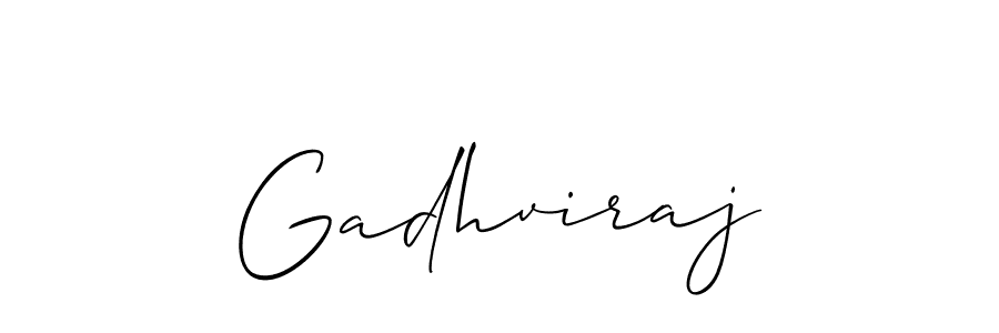 Use a signature maker to create a handwritten signature online. With this signature software, you can design (Allison_Script) your own signature for name Gadhviraj. Gadhviraj signature style 2 images and pictures png