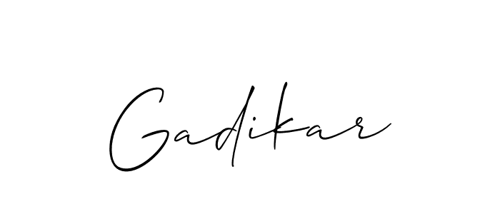 Also You can easily find your signature by using the search form. We will create Gadikar name handwritten signature images for you free of cost using Allison_Script sign style. Gadikar signature style 2 images and pictures png