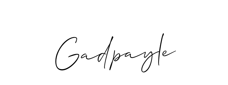 How to make Gadpayle signature? Allison_Script is a professional autograph style. Create handwritten signature for Gadpayle name. Gadpayle signature style 2 images and pictures png