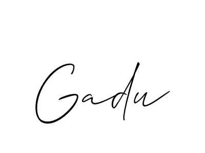Make a beautiful signature design for name Gadu. Use this online signature maker to create a handwritten signature for free. Gadu signature style 2 images and pictures png