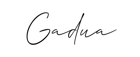 Transform the name Gadua into a signature masterpiece using Allison_Script font. Ideal for photographers, artists, and creators looking for watermarks. Gadua signature style 2 images and pictures png