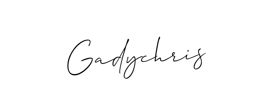 Use a signature maker to create a handwritten signature online. With this signature software, you can design (Allison_Script) your own signature for name Gadychris. Gadychris signature style 2 images and pictures png