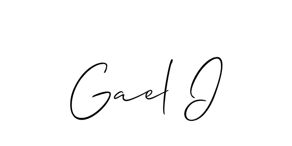 How to make Gael I signature? Allison_Script is a professional autograph style. Create handwritten signature for Gael I name. Gael I signature style 2 images and pictures png