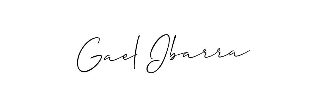 Use a signature maker to create a handwritten signature online. With this signature software, you can design (Allison_Script) your own signature for name Gael Ibarra. Gael Ibarra signature style 2 images and pictures png