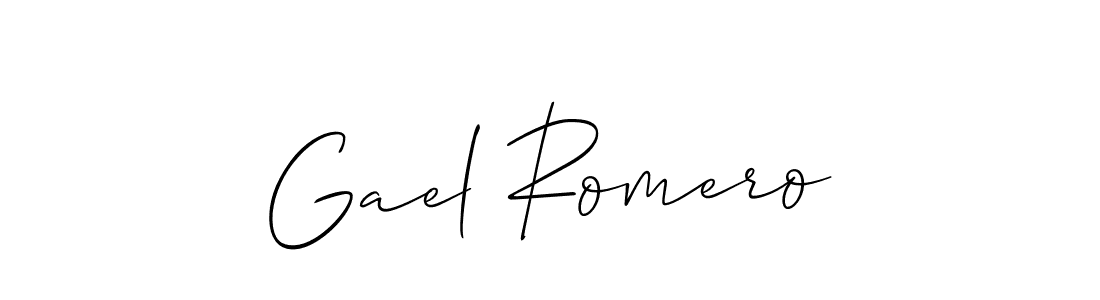 You should practise on your own different ways (Allison_Script) to write your name (Gael Romero) in signature. don't let someone else do it for you. Gael Romero signature style 2 images and pictures png