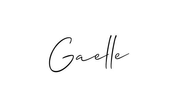 How to make Gaelle name signature. Use Allison_Script style for creating short signs online. This is the latest handwritten sign. Gaelle signature style 2 images and pictures png