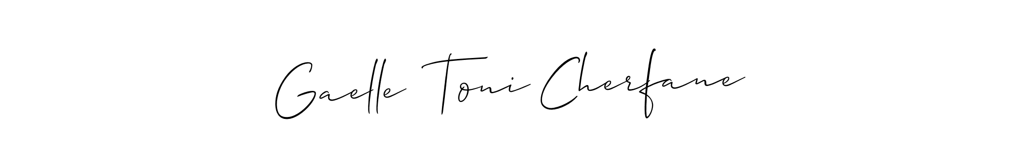 How to make Gaelle  Toni Cherfane name signature. Use Allison_Script style for creating short signs online. This is the latest handwritten sign. Gaelle  Toni Cherfane signature style 2 images and pictures png