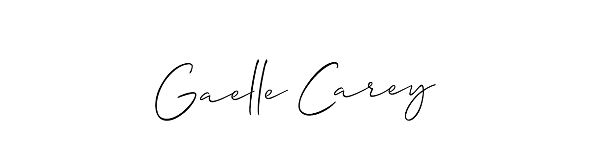 Also You can easily find your signature by using the search form. We will create Gaelle Carey name handwritten signature images for you free of cost using Allison_Script sign style. Gaelle Carey signature style 2 images and pictures png