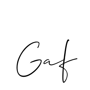 It looks lik you need a new signature style for name Gaf. Design unique handwritten (Allison_Script) signature with our free signature maker in just a few clicks. Gaf signature style 2 images and pictures png