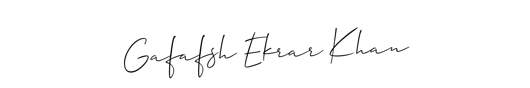 Also we have Gafafsh Ekrar Khan name is the best signature style. Create professional handwritten signature collection using Allison_Script autograph style. Gafafsh Ekrar Khan signature style 2 images and pictures png