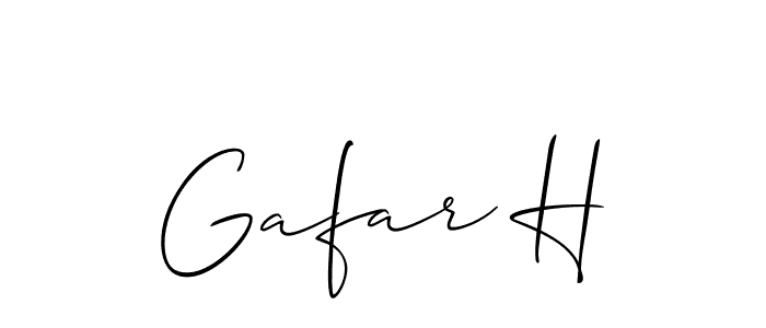 Gafar H stylish signature style. Best Handwritten Sign (Allison_Script) for my name. Handwritten Signature Collection Ideas for my name Gafar H. Gafar H signature style 2 images and pictures png