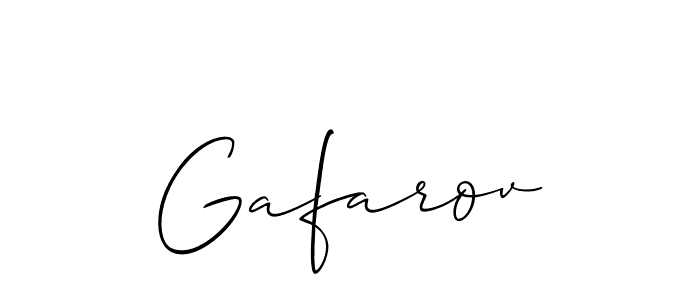 How to make Gafarov signature? Allison_Script is a professional autograph style. Create handwritten signature for Gafarov name. Gafarov signature style 2 images and pictures png