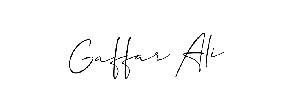 Allison_Script is a professional signature style that is perfect for those who want to add a touch of class to their signature. It is also a great choice for those who want to make their signature more unique. Get Gaffar Ali name to fancy signature for free. Gaffar Ali signature style 2 images and pictures png