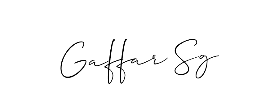 Allison_Script is a professional signature style that is perfect for those who want to add a touch of class to their signature. It is also a great choice for those who want to make their signature more unique. Get Gaffar Sg name to fancy signature for free. Gaffar Sg signature style 2 images and pictures png