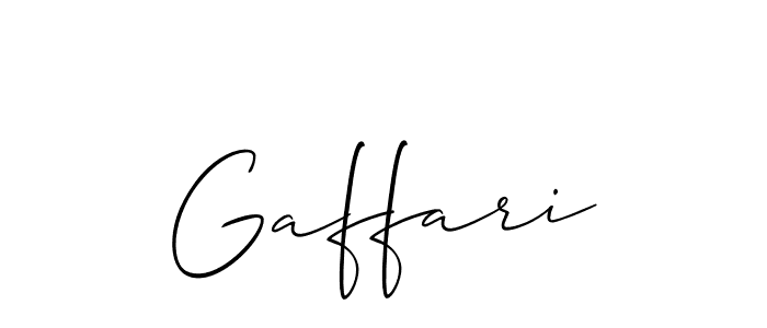 Check out images of Autograph of Gaffari name. Actor Gaffari Signature Style. Allison_Script is a professional sign style online. Gaffari signature style 2 images and pictures png