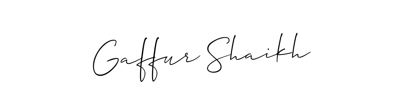 How to make Gaffur Shaikh name signature. Use Allison_Script style for creating short signs online. This is the latest handwritten sign. Gaffur Shaikh signature style 2 images and pictures png